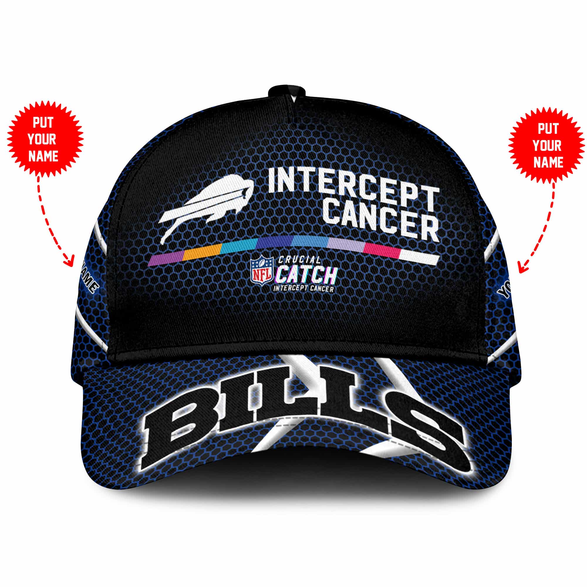 NFL Intercept Cancer Cap Personalized - BTF Store