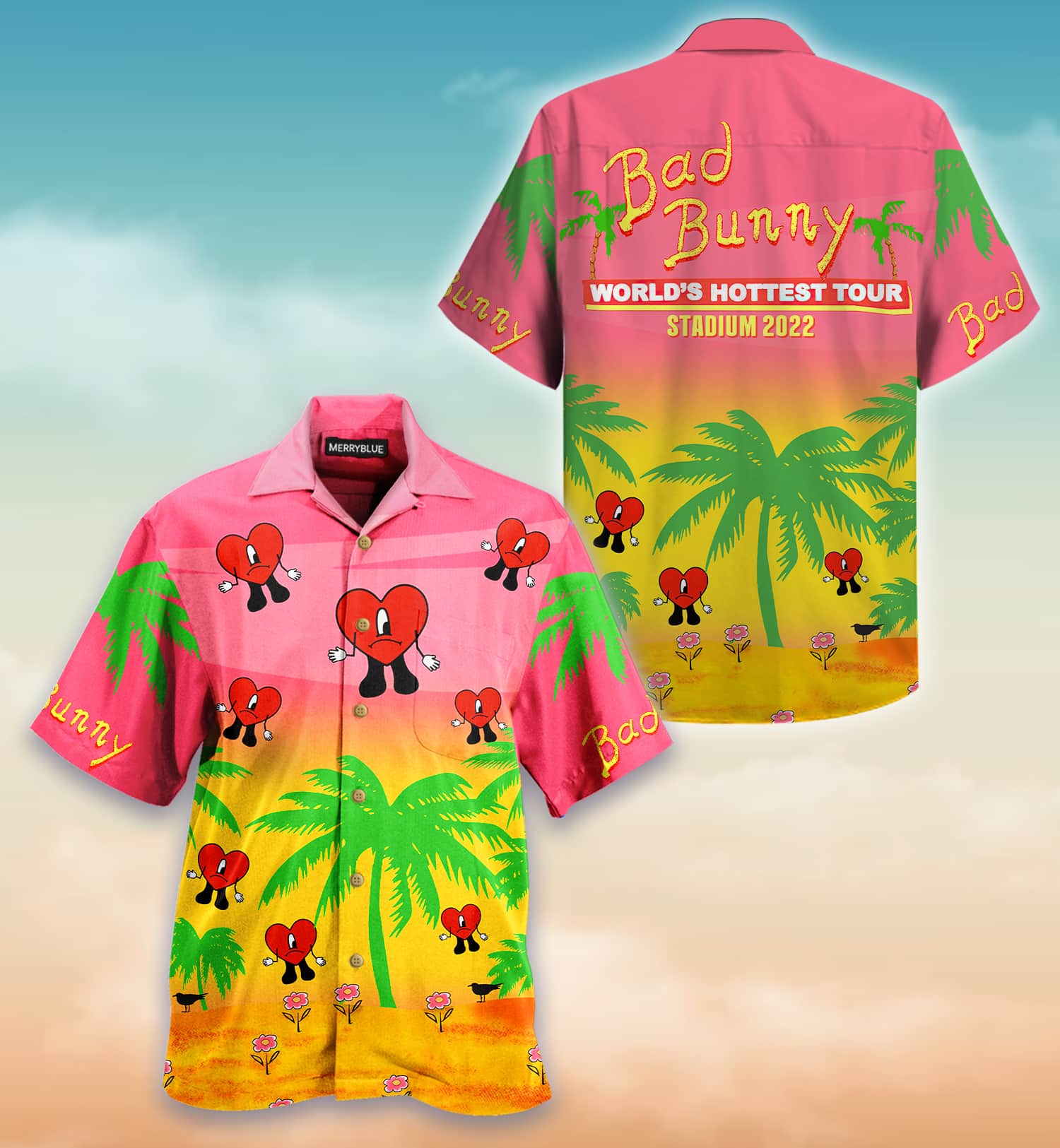 Bad Bunny: World's Hottest Tour 2022 Hawaiian Shirt - BTF Store