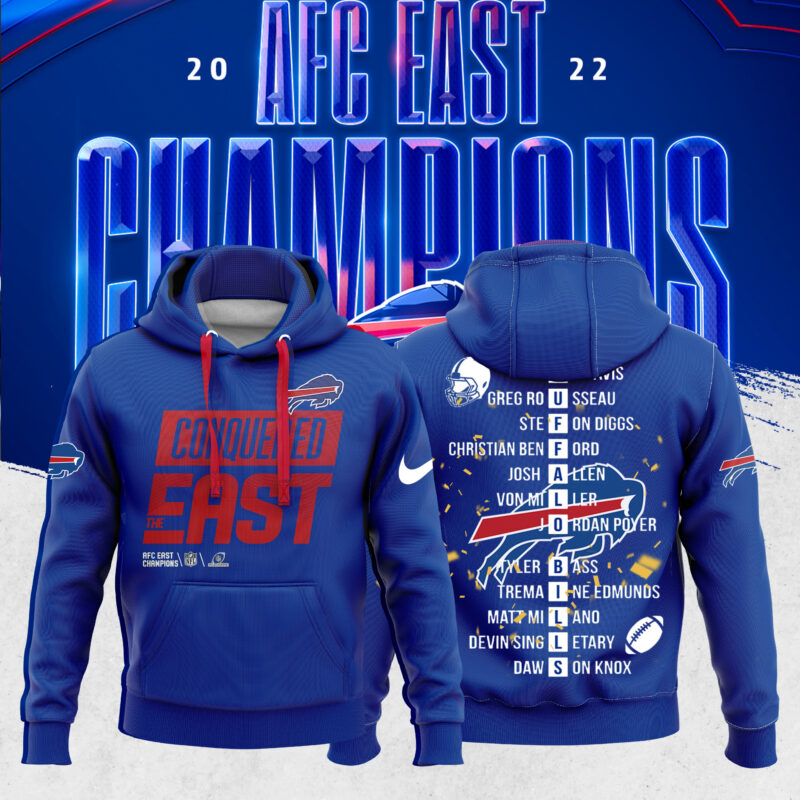 Buffalo Bills 2022 AFC East Division Champions Hoodie - BTF Store