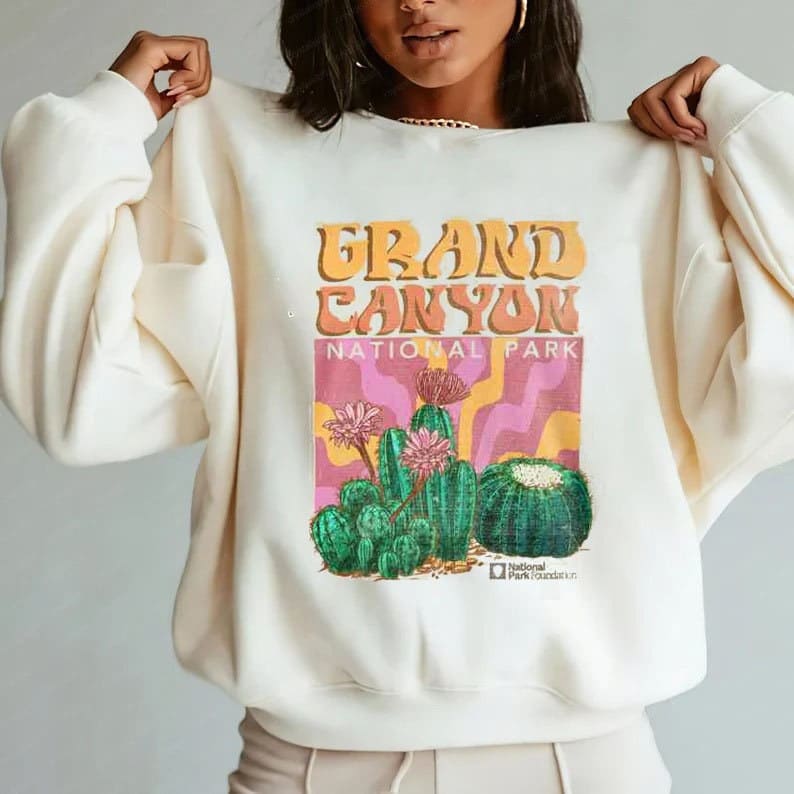 Bad Bunny Grand Canyon National Parks Psychedelic Cacti T Shirt - BTF Store