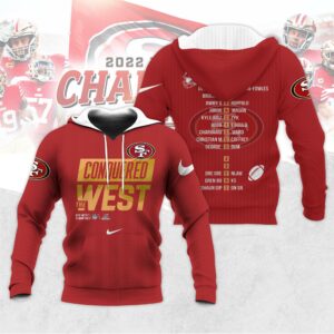sf 49ers conquered west 2022 nfc west champions t shirt, Custom prints  store