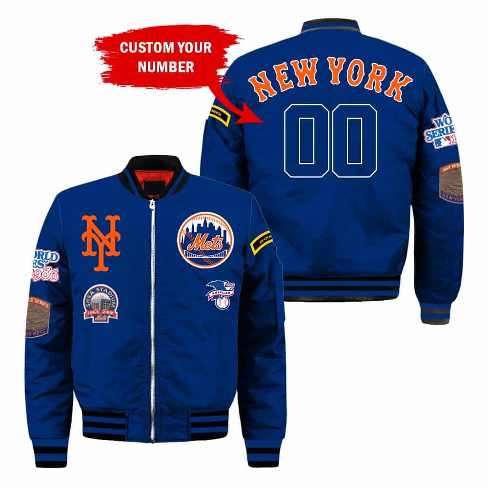 New York Mets Bomber Jacket Personalized - BTF Store