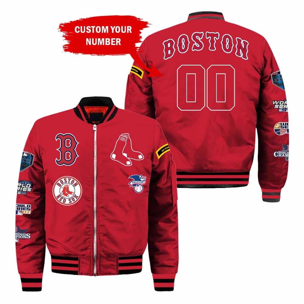 Boston Red Sox Bomber Jacket Personalized - BTF Store