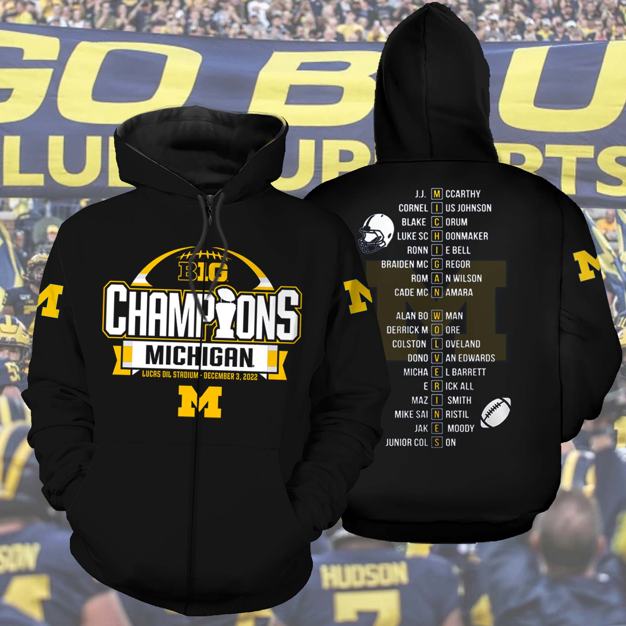 J.J. McCarthy Football Hoodie, Michigan Hoody, Sweatshirt, jersey