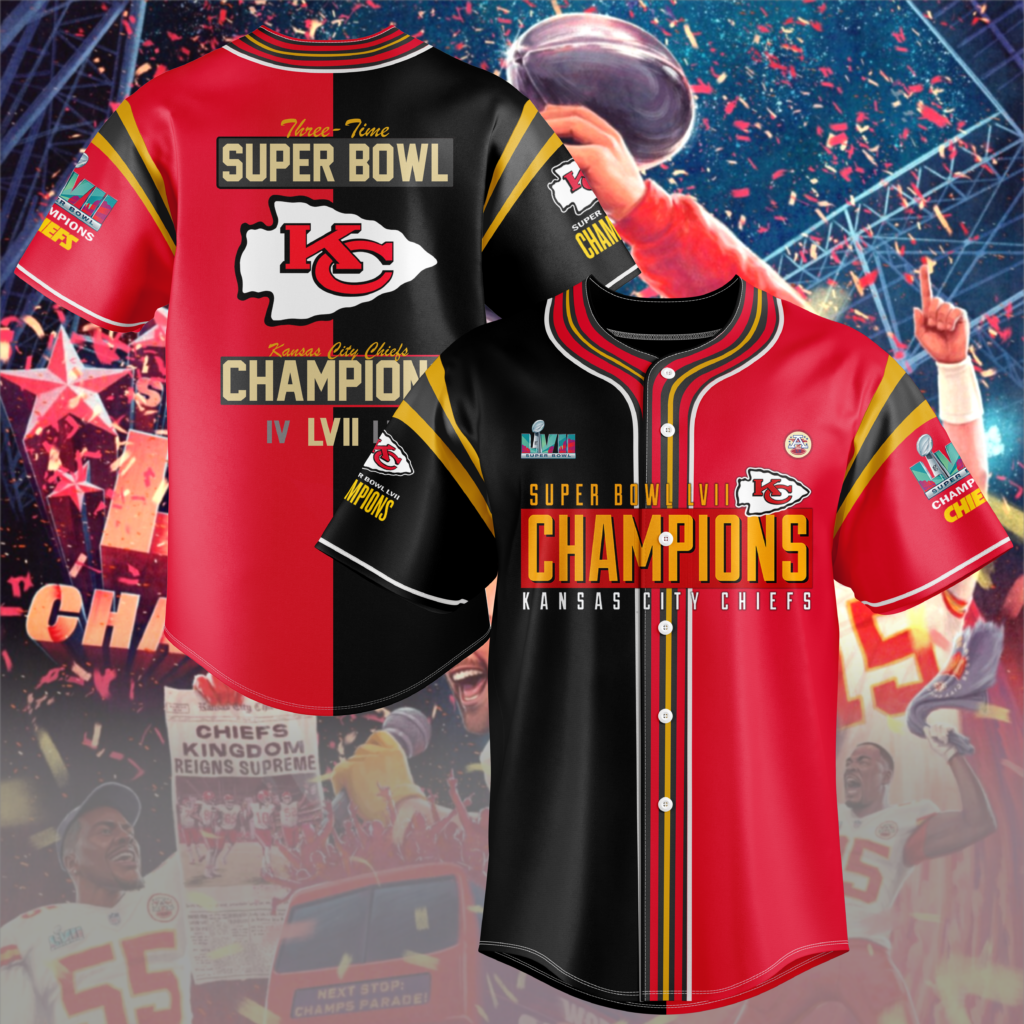 NFL Kansas City Chiefs Super Bowl LVII Champions Persionalized Baseball  Jersey - ChiefsFam