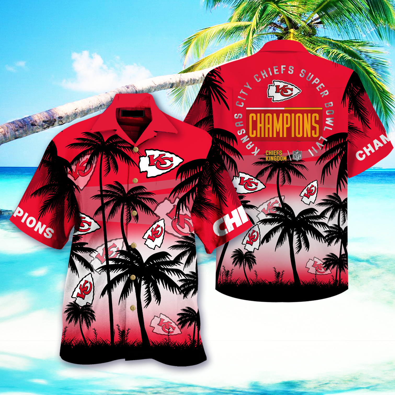 Kansas City Chiefs Louis Vuitton LV NFL Custom Hawaiian Shirt