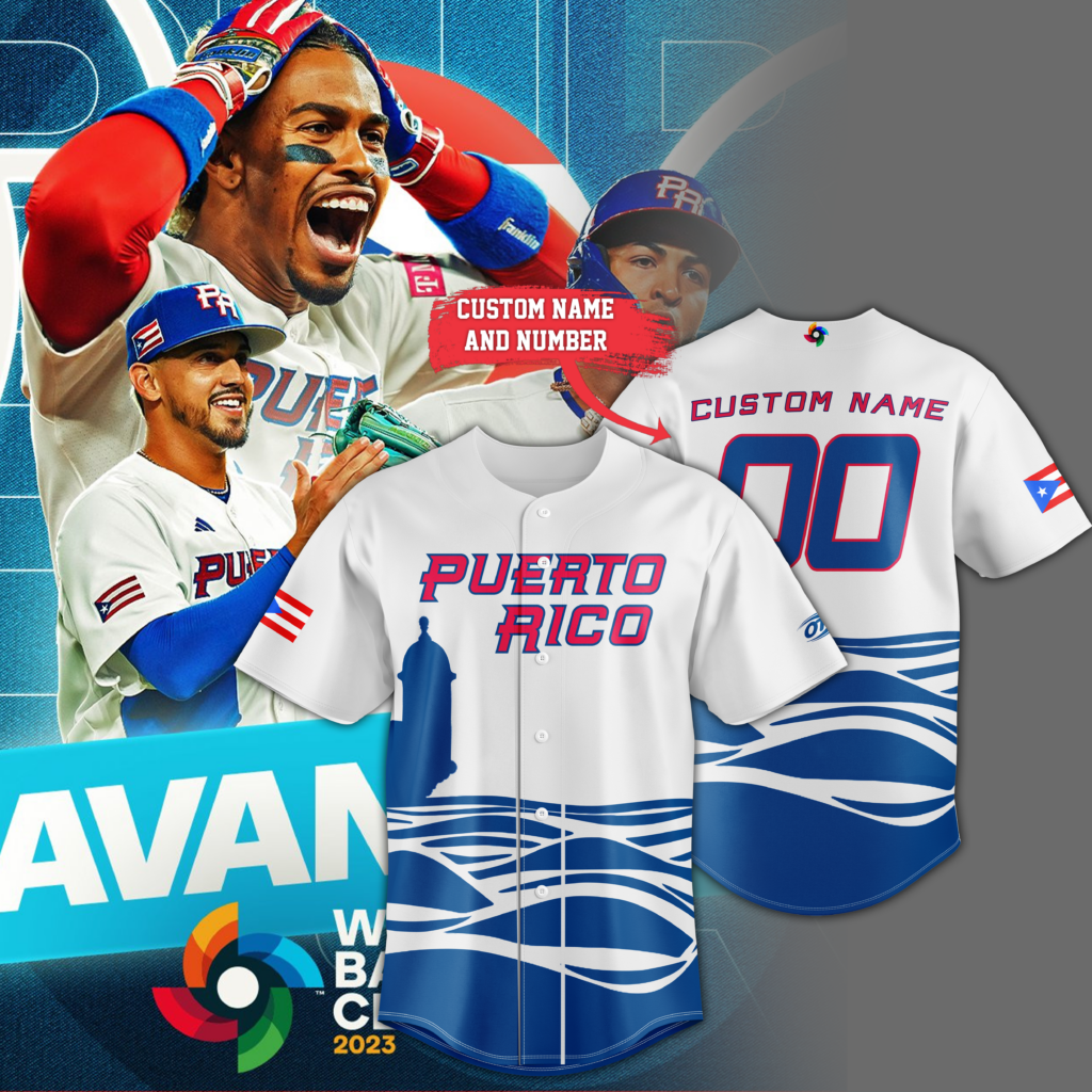 Puerto Rico Baseball White 2023 World Baseball Classic Replica Player Jersey  - BTF Store