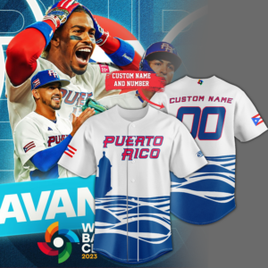 12 Lindor Puerto Rico Baseball Classic Jersey 2023 Unisex Size For