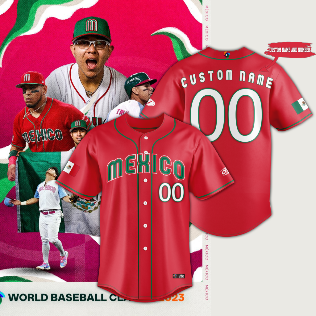 Shirts, Mens Mexico Randy Arozarena 56 World Baseball Classics Red Jersey