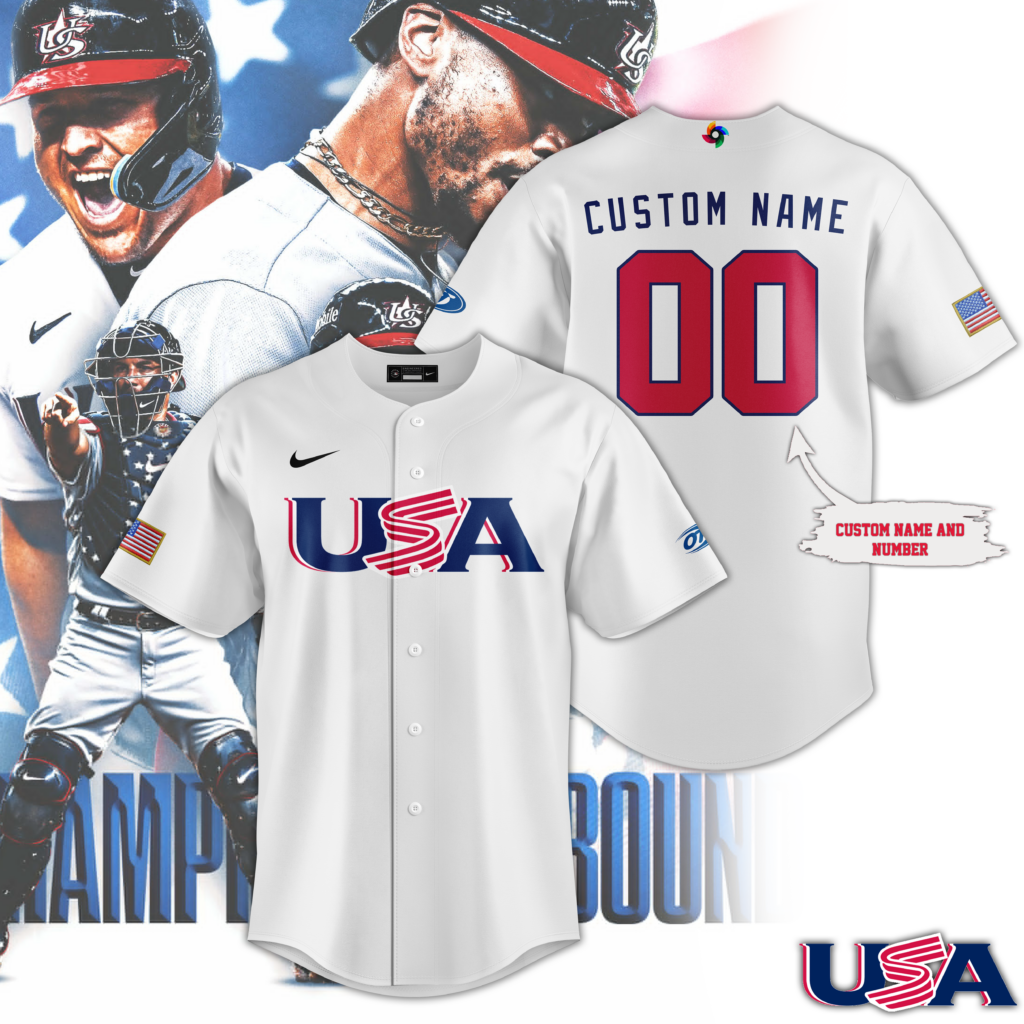 Youth White USA Baseball 2023 World Baseball Classic Replica Jersey