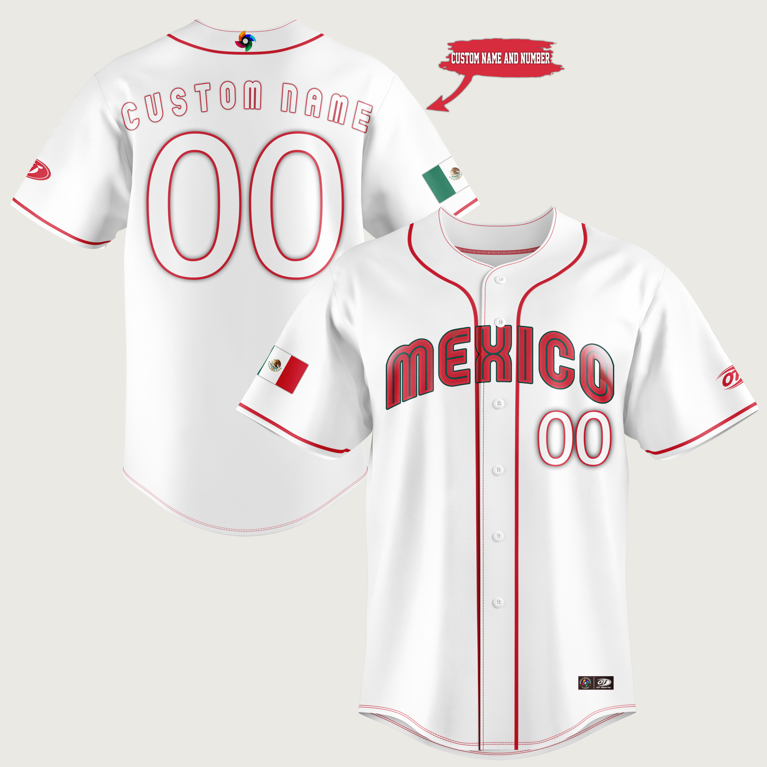 Mexico Baseball 2023 New Era World Baseball Classic Authentic Jersey 2XL