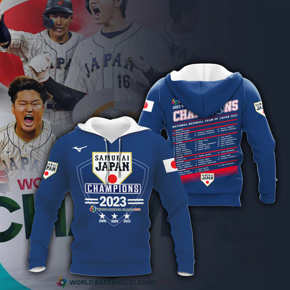 Japan Baseball 2023 World Baseball Classic Champion Blue Jersey