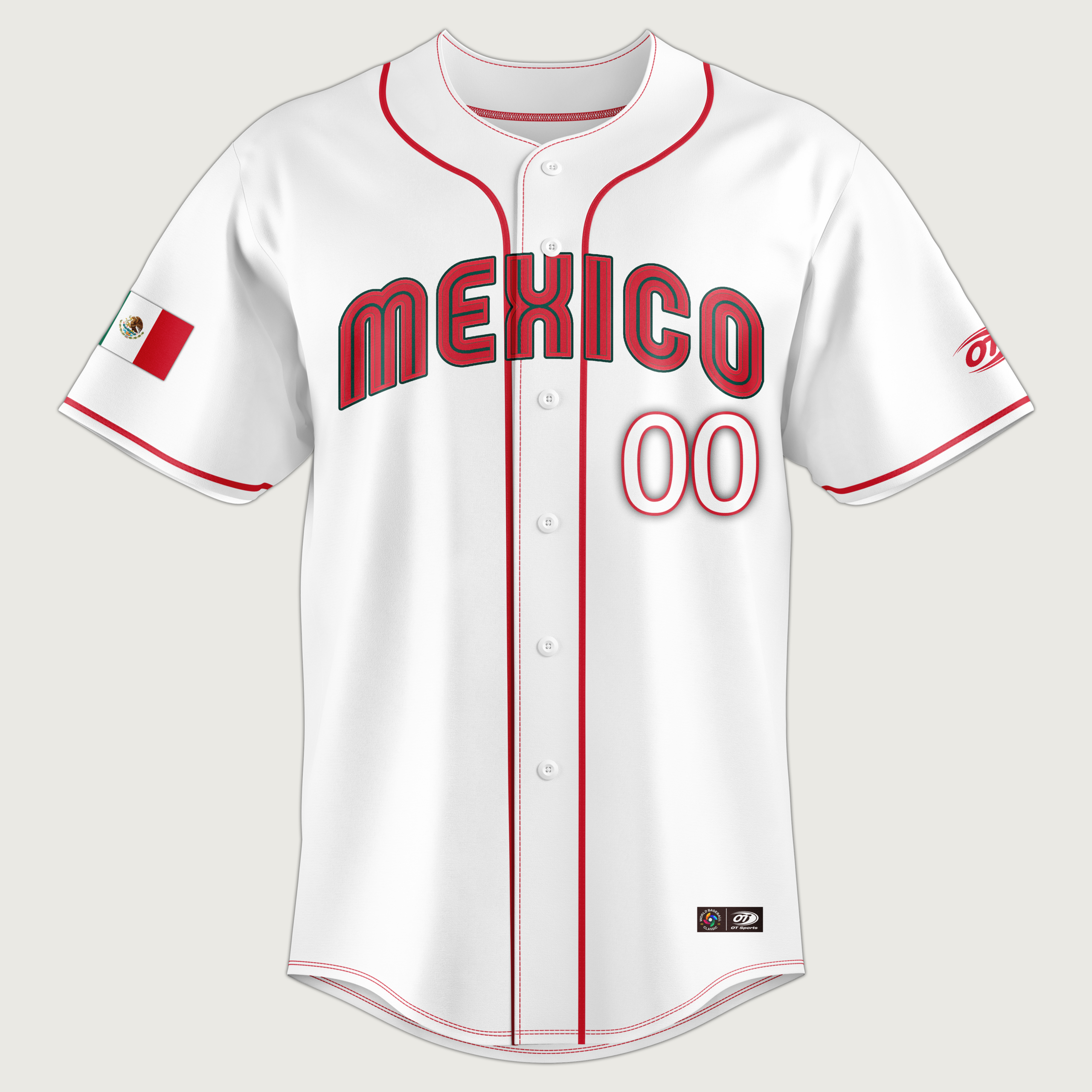 Mexico Baseball White 2023 World Baseball Classic Replica Jersey