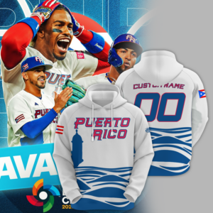 Cheap Custom 2023 World Baseball Classic Puerto Rico 1 Carlos