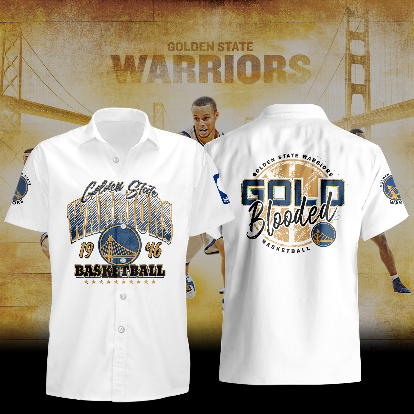 Golden State Warriors 7 Times Champions Gold Blooded Custom Shirts,  Crewneck Sweatshirts