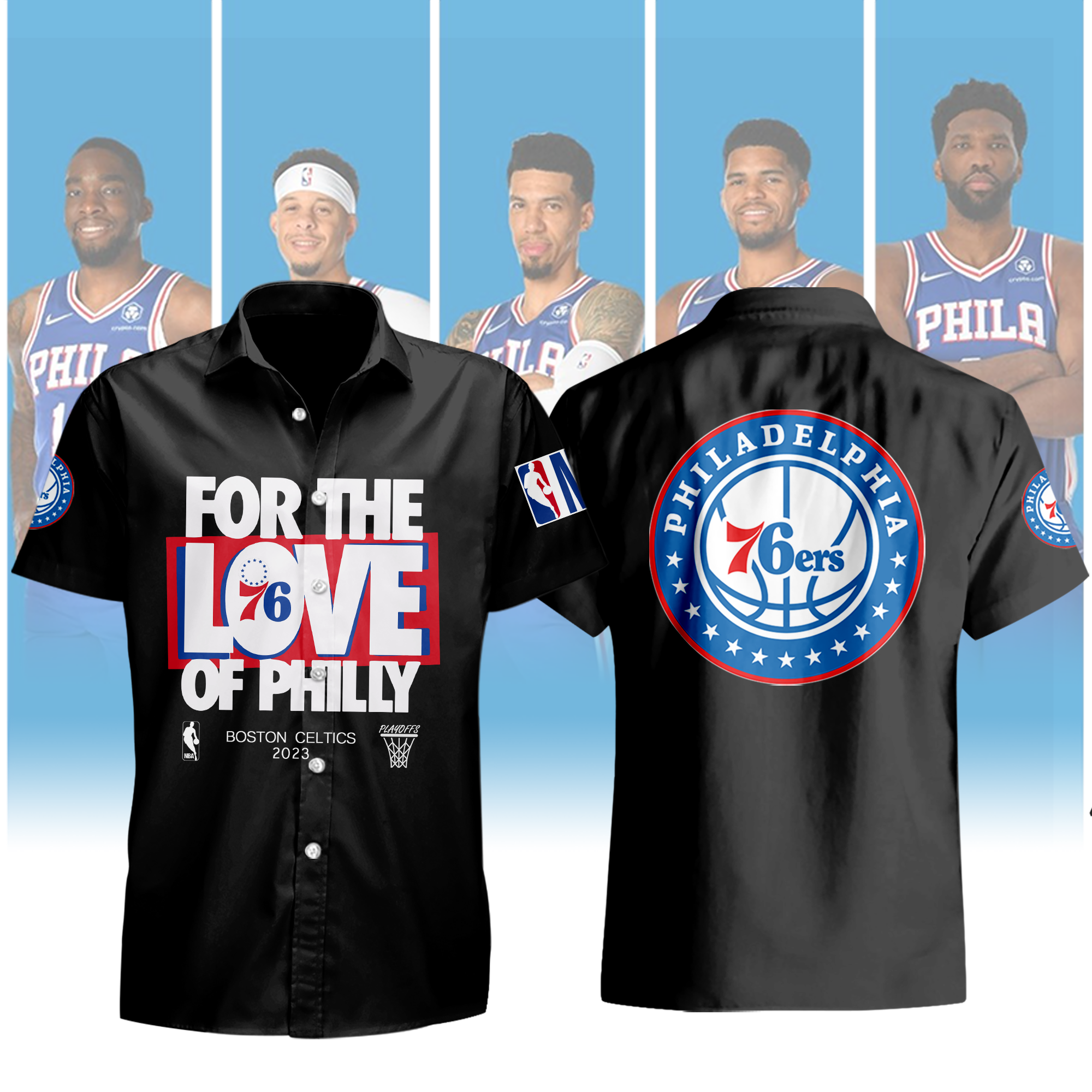 Men's Nike Royal Philadelphia 76ers 2023 NBA Playoffs Mantra T-Shirt