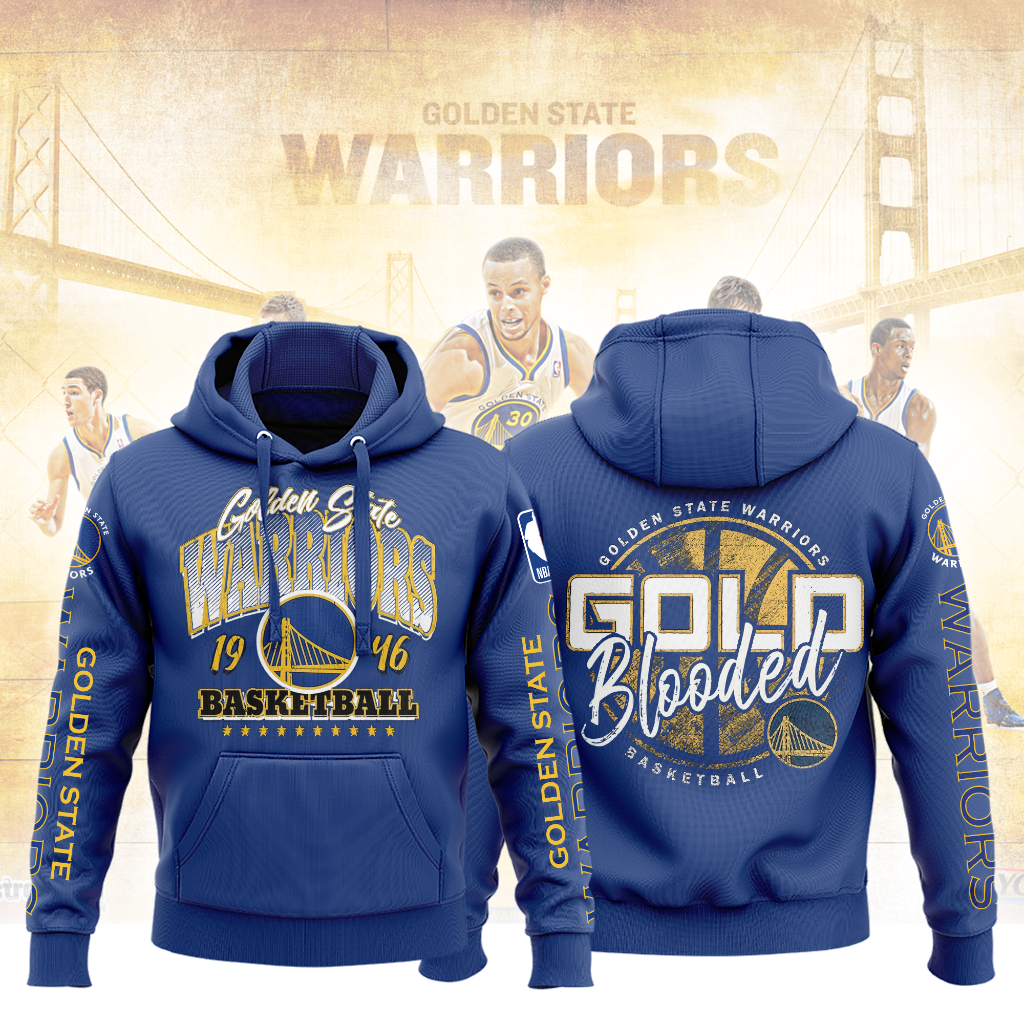 Golden State Warriors Gold Blooded NBA 2023 Unisex Hoodie T-Shirt