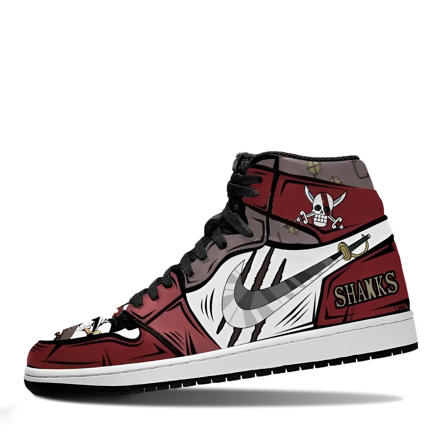 Chaiselong lette hagl One Piece Red-Haired Shanks Film Sneakers Custom AJ1 Shoes - BTF Store