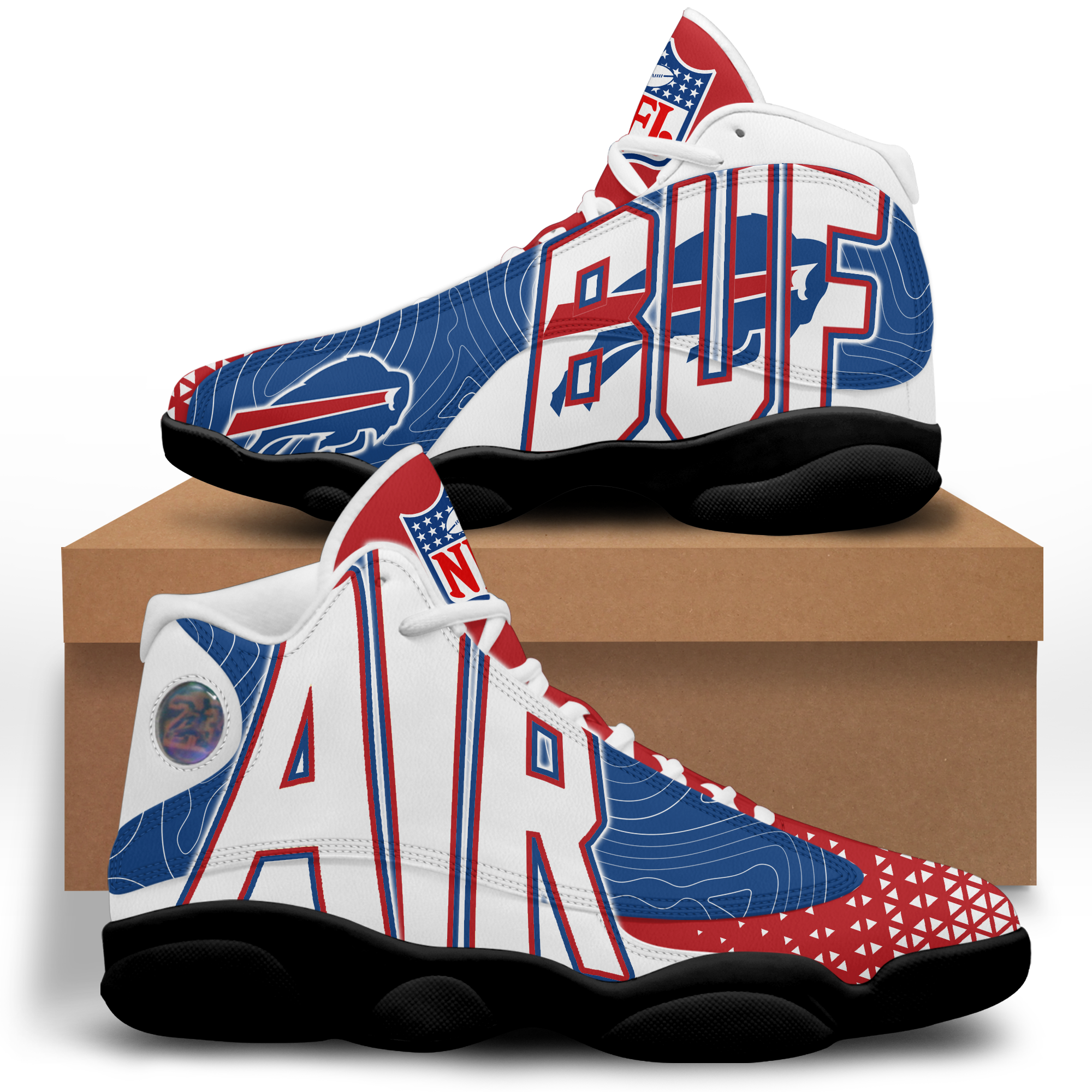 Nfl Buffalo Bills Limited Edition Air Jordan 13 For Fans Sneakers