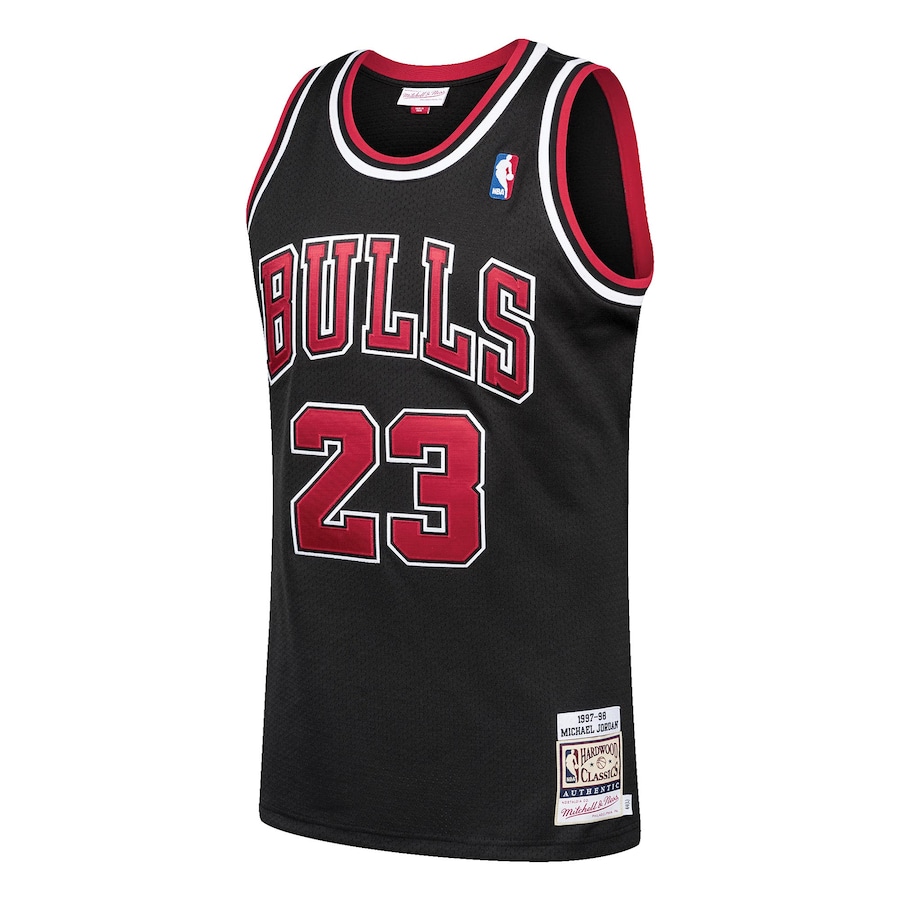 Chicago Bulls Michael Jordan 1984 Road Authentic Jersey By Mitchell & Ness  - Scarlett - Mens