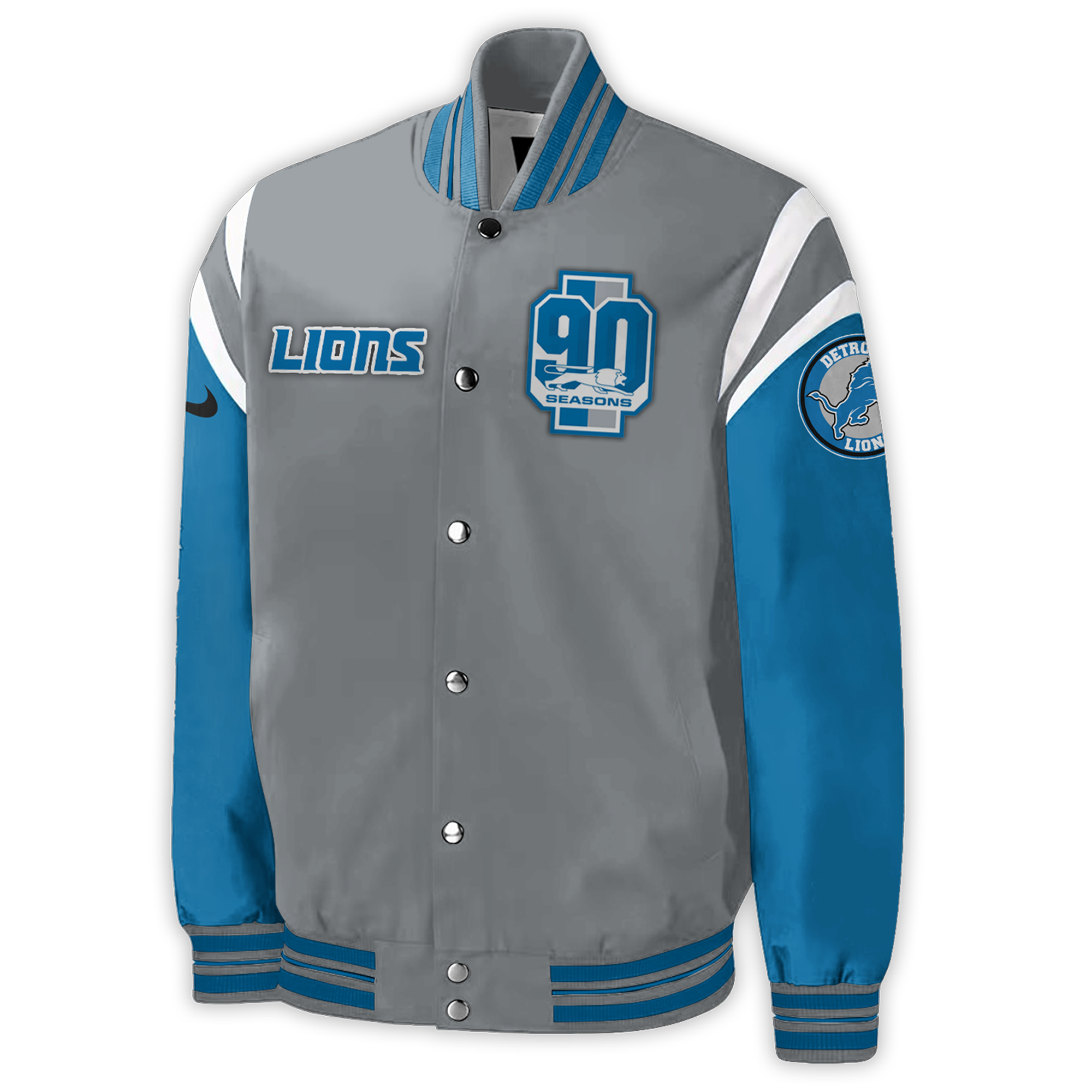 Detroit Lions Letterman Varsity Jacket