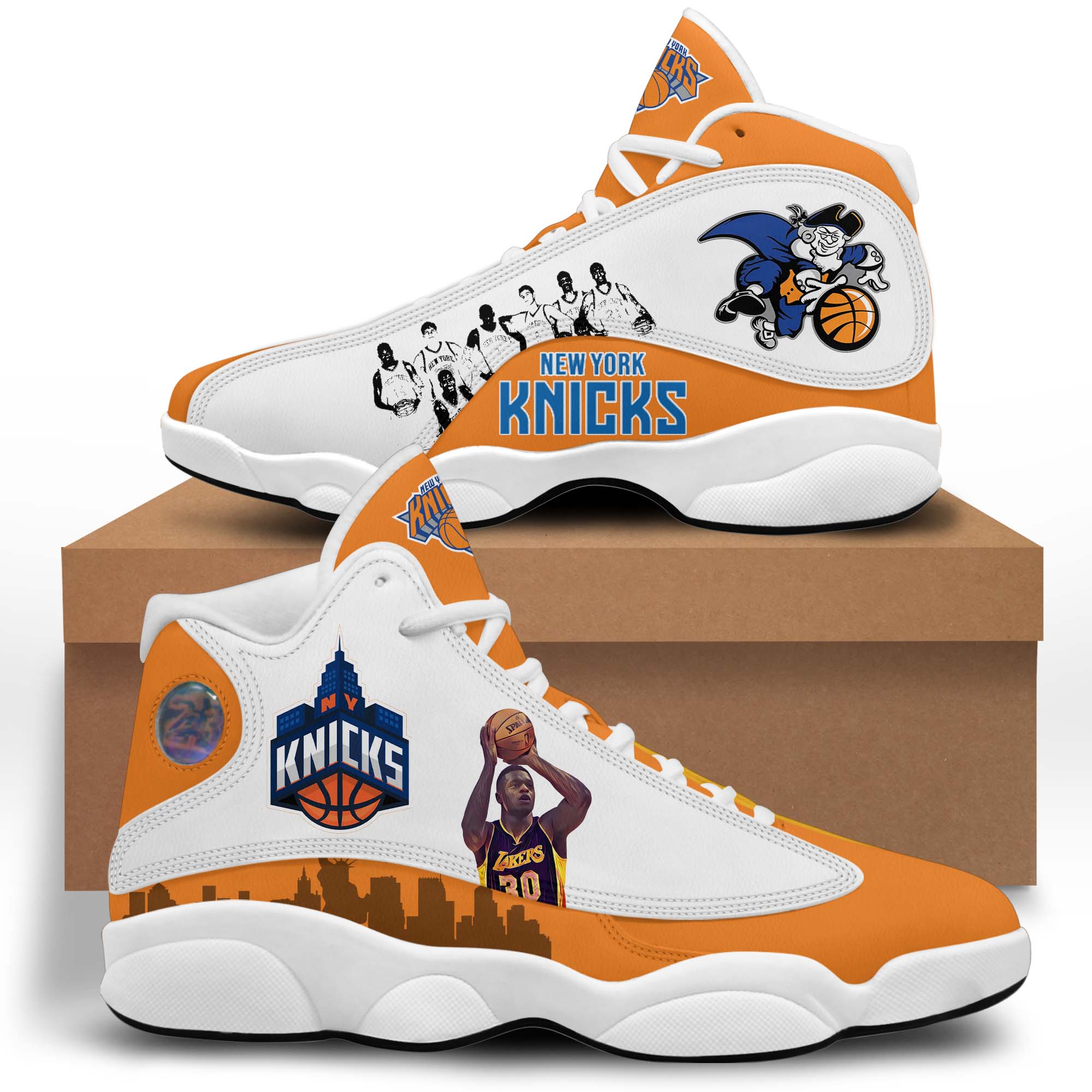New York Knicks Personalized Name Shoes - BTF Store