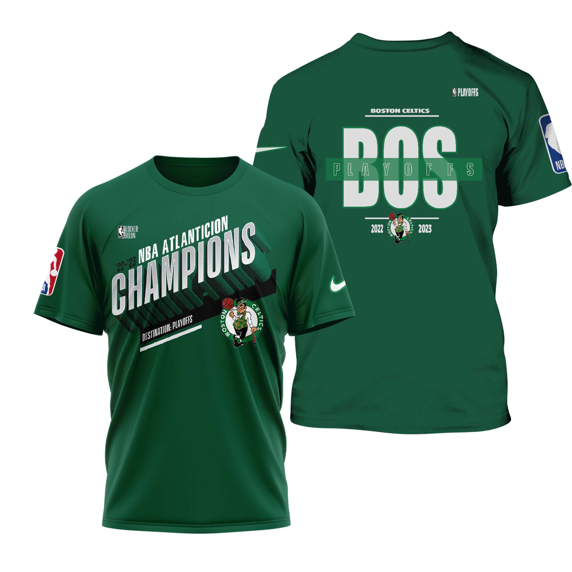 Men's Fanatics Branded Kelly Green Boston Celtics 2023 Atlantic Division  Champions Locker Room T-Shirt