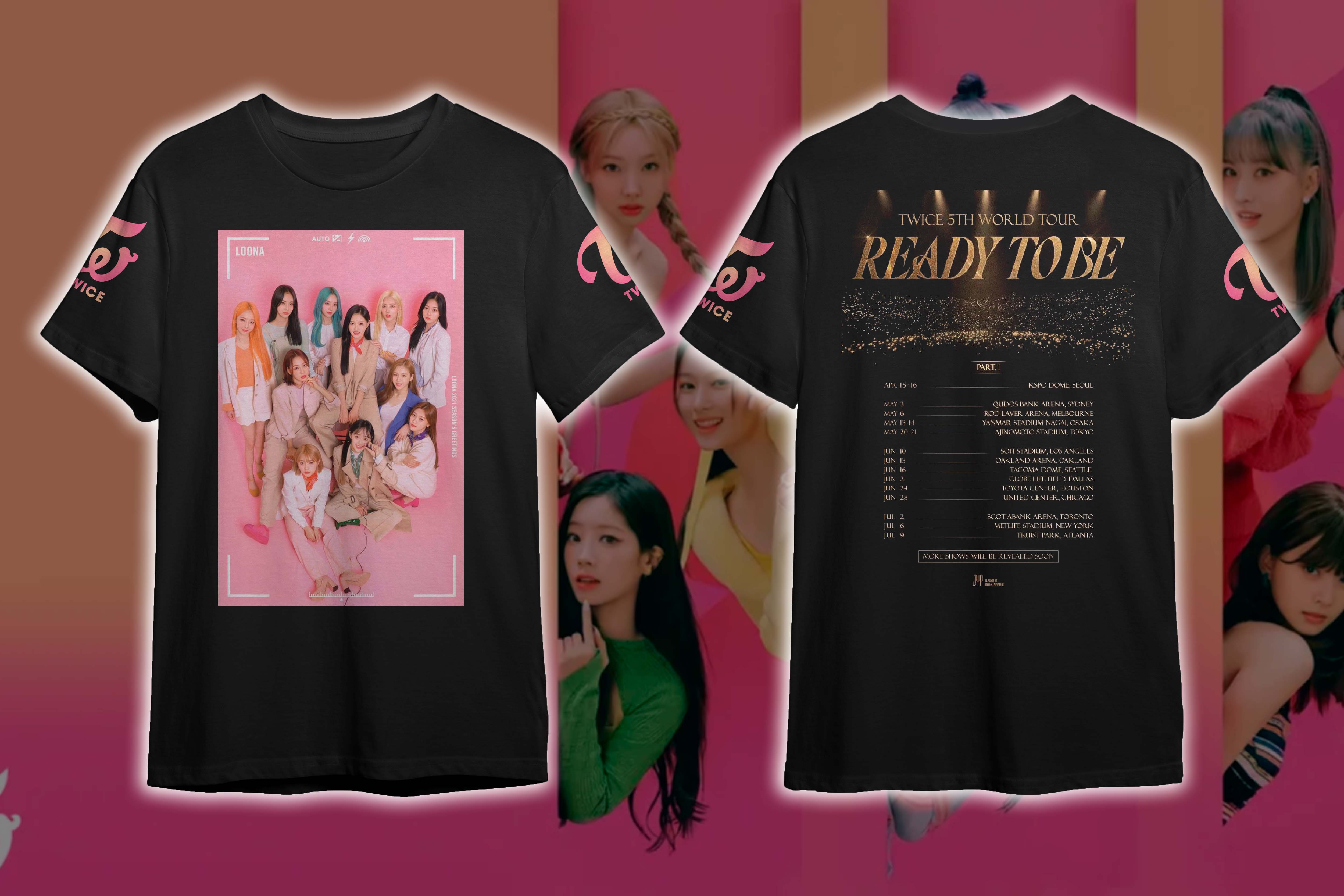 TWICE 5th World Tour READY TO BE Merchandise T-shirt