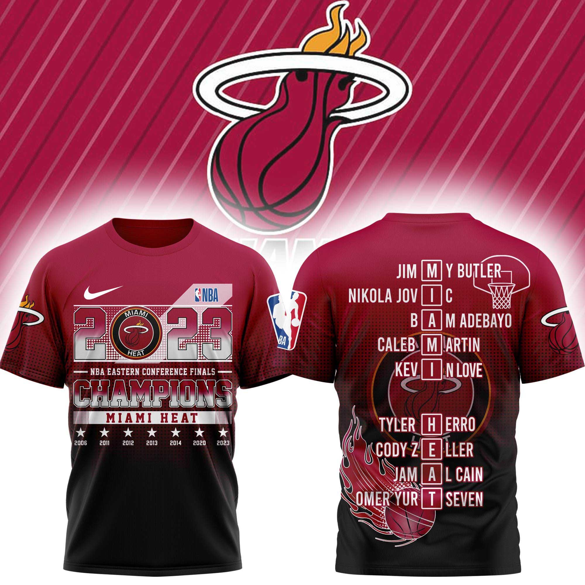 Miami Heat NBA Champions Pattern Custom Name And Number