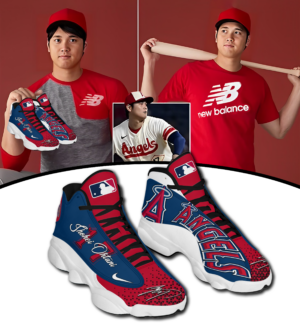 _ _ MLB Los Angeles Angels Air Jodan1 Shoes - BTF Store