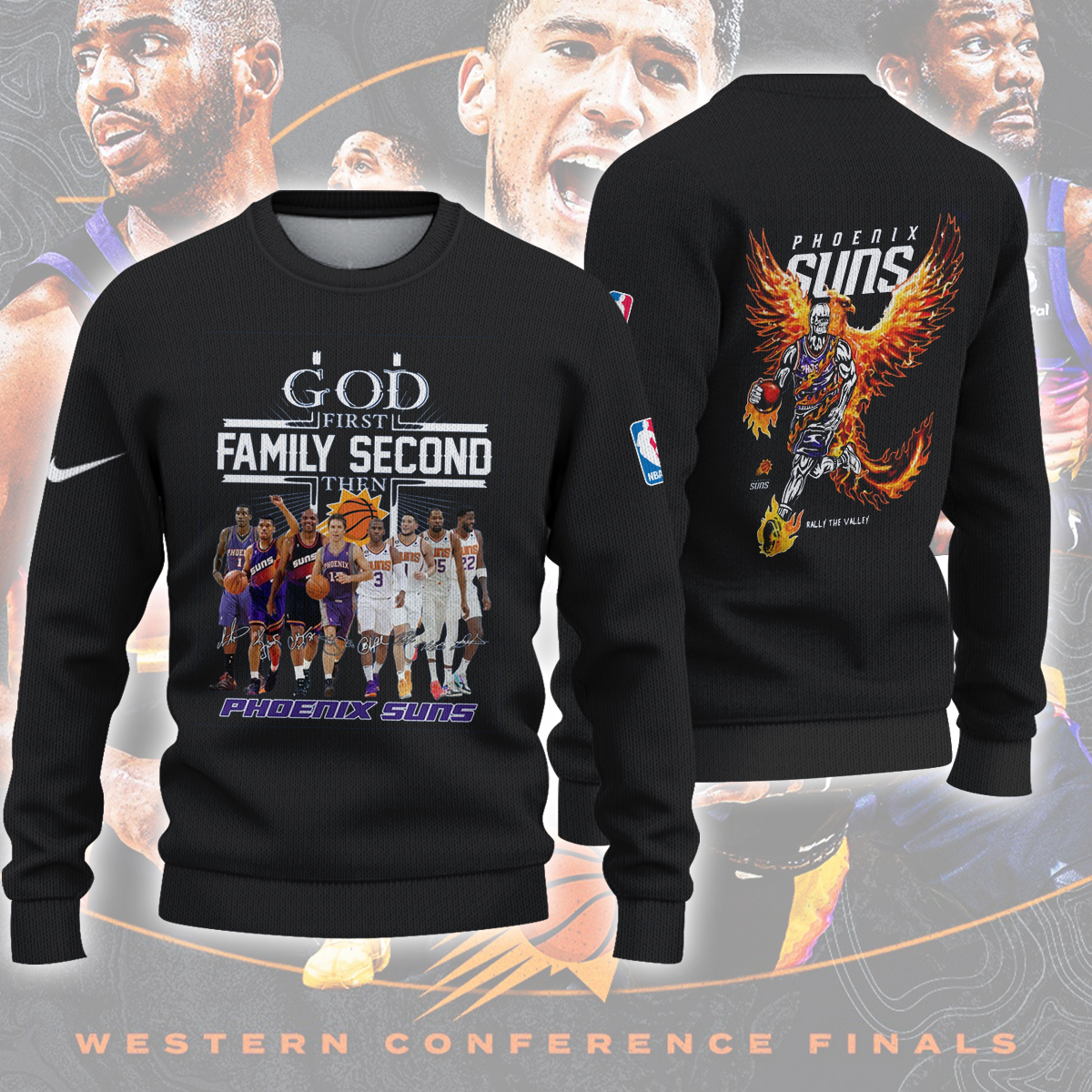 Nike NBA Phoenix Suns Family Second 3D T-Shirt - BTF Store