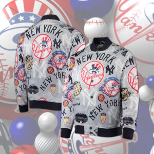 Men's New York Yankees Pro Standard Gray Allover Print Satin Full-Snap  Jacket - BTF Store