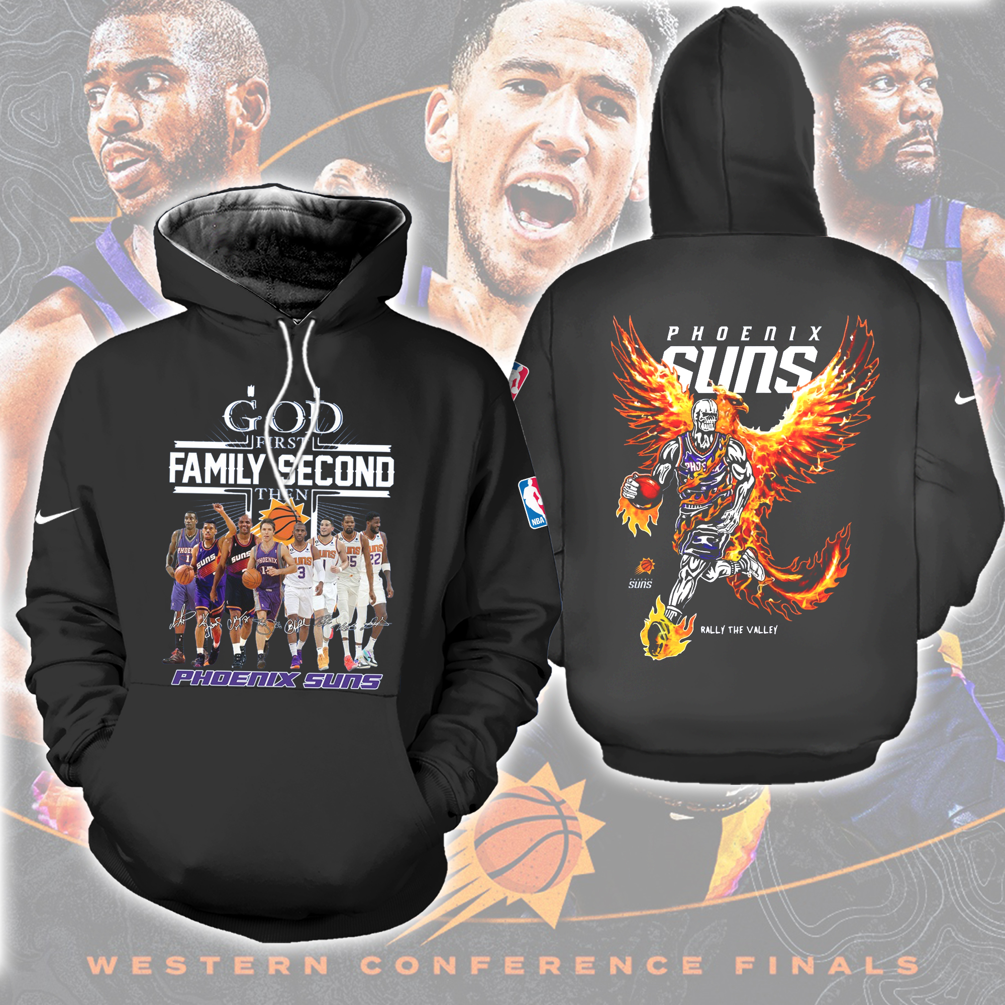 Phoenix Suns Hoodies, Sweatshirts, Suns Full Zip Sweatshirt, Crew Neck  Sweatshirt