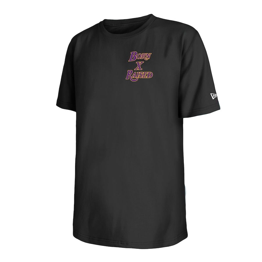 Los Angeles Lakers New Era Black Born x Raised T-Shirt - BTF Store