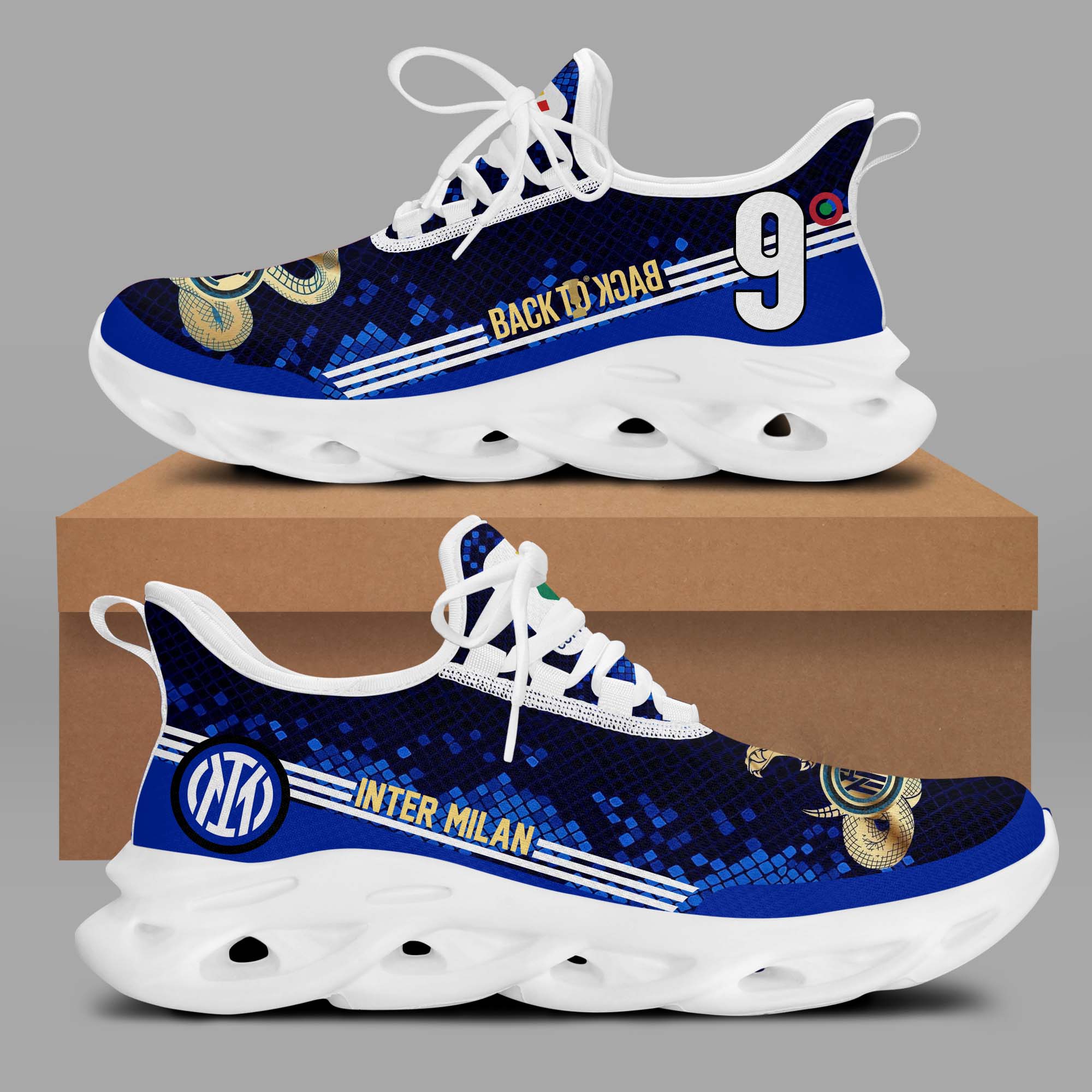 Inter Milan Champions Coppa Italia 2023 Chunky Sneakers Shoes - Store