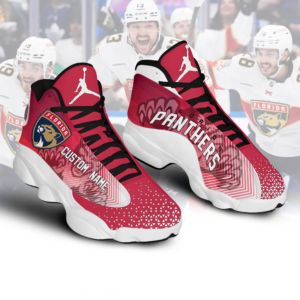 NHL Florida Panthers Air Jordan 13 Arrow Custom Name Shoes