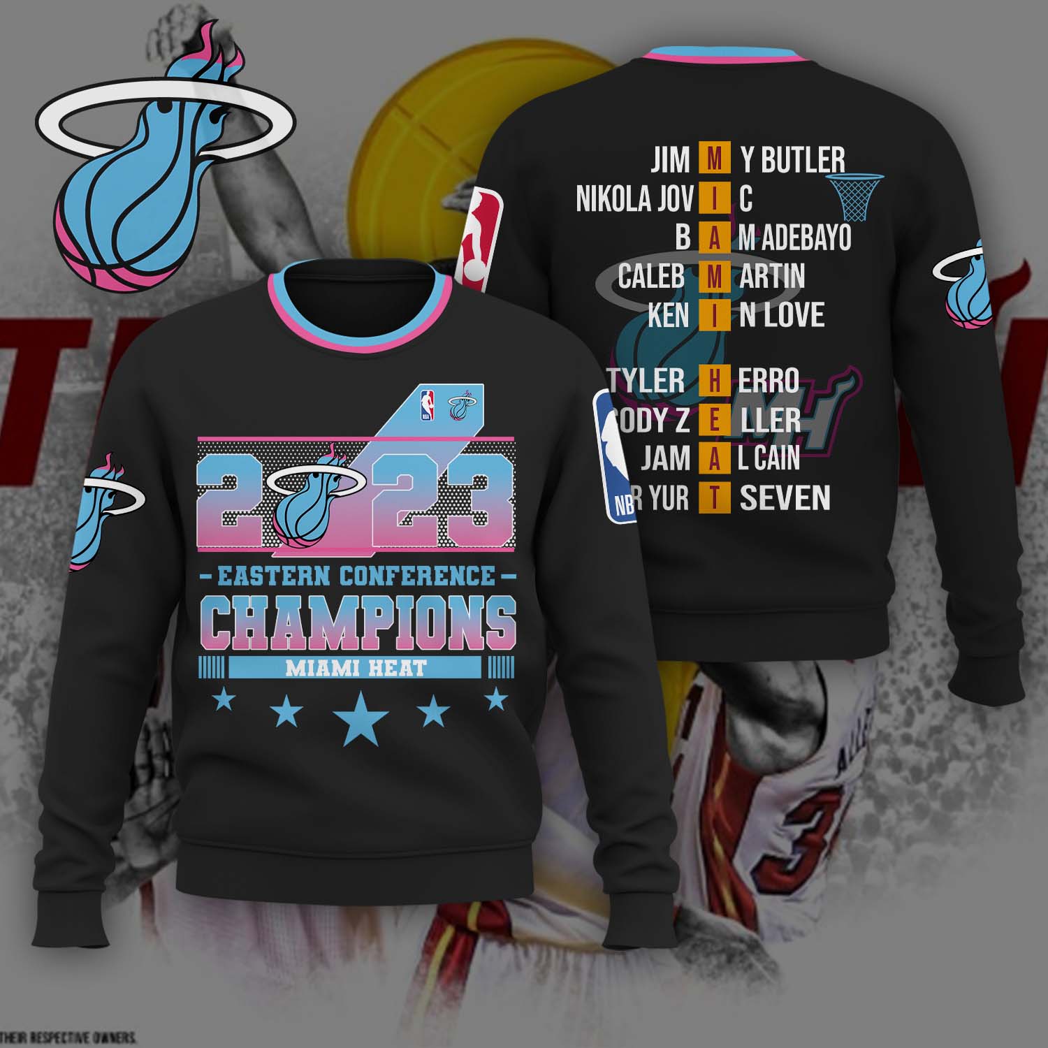 NBA Miami Heat x NIKE Hoodie Champion 2023 - BTF Store