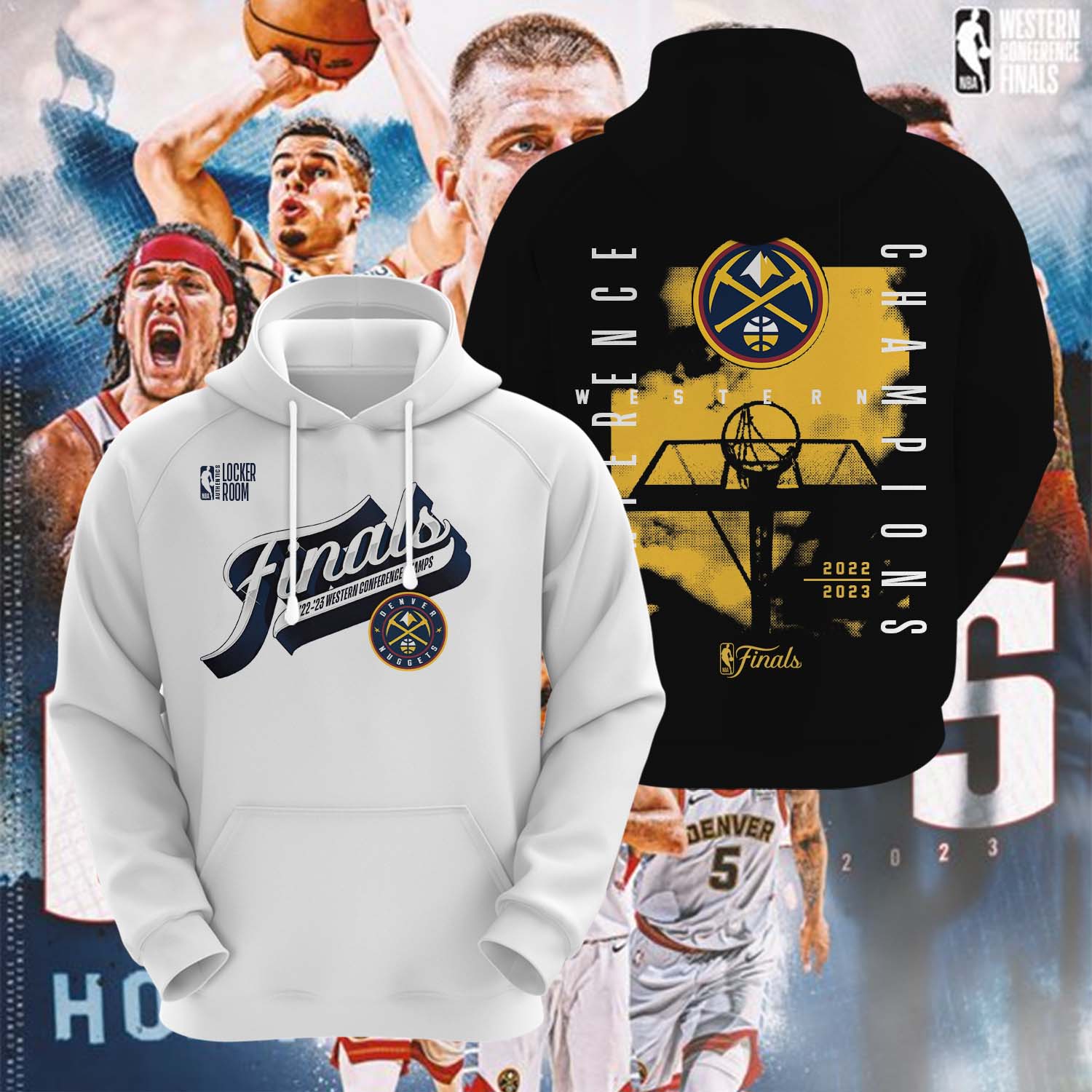 Denver Nuggets Sports 3D Pullover Hoodie