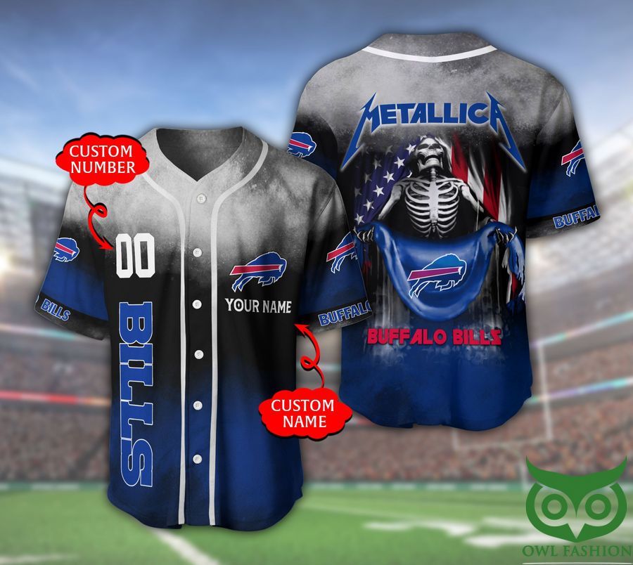 Buffalo Bills Custom Name Baseball Jersey NFL Shirt Best Gift For Fans