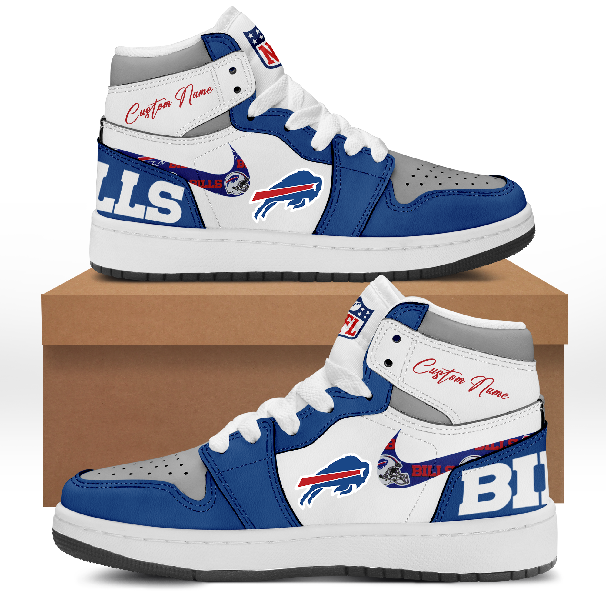 _NFL Buffalo Bills Air Jordan1 Shoes - BTF Store