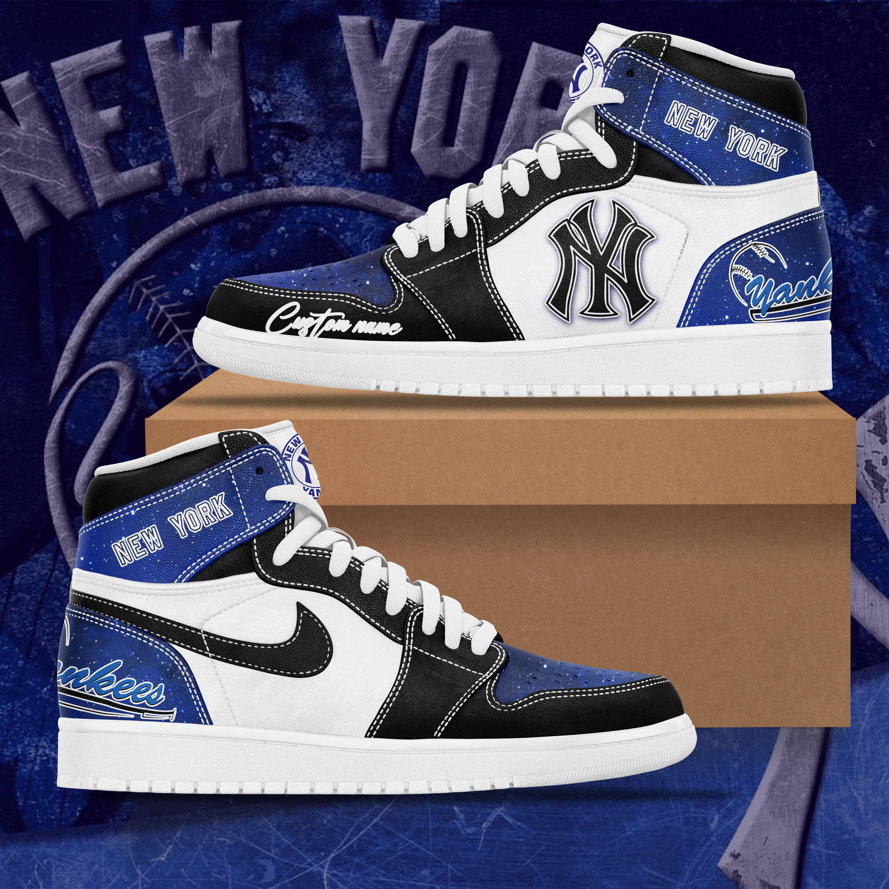 ____New York Yankees Nike Galaxy Branded Shoes - BTF Store
