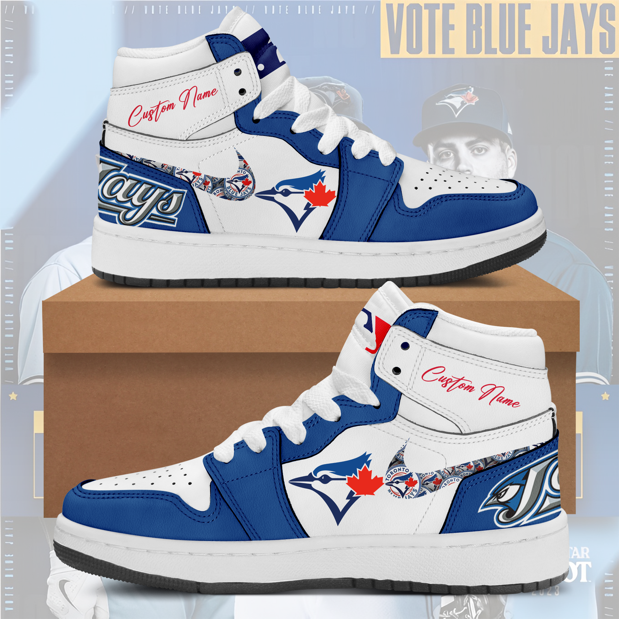 come across delete Serrated _MLB Toronto Blue Jays Air Jodan1 Shoes - BTF Store