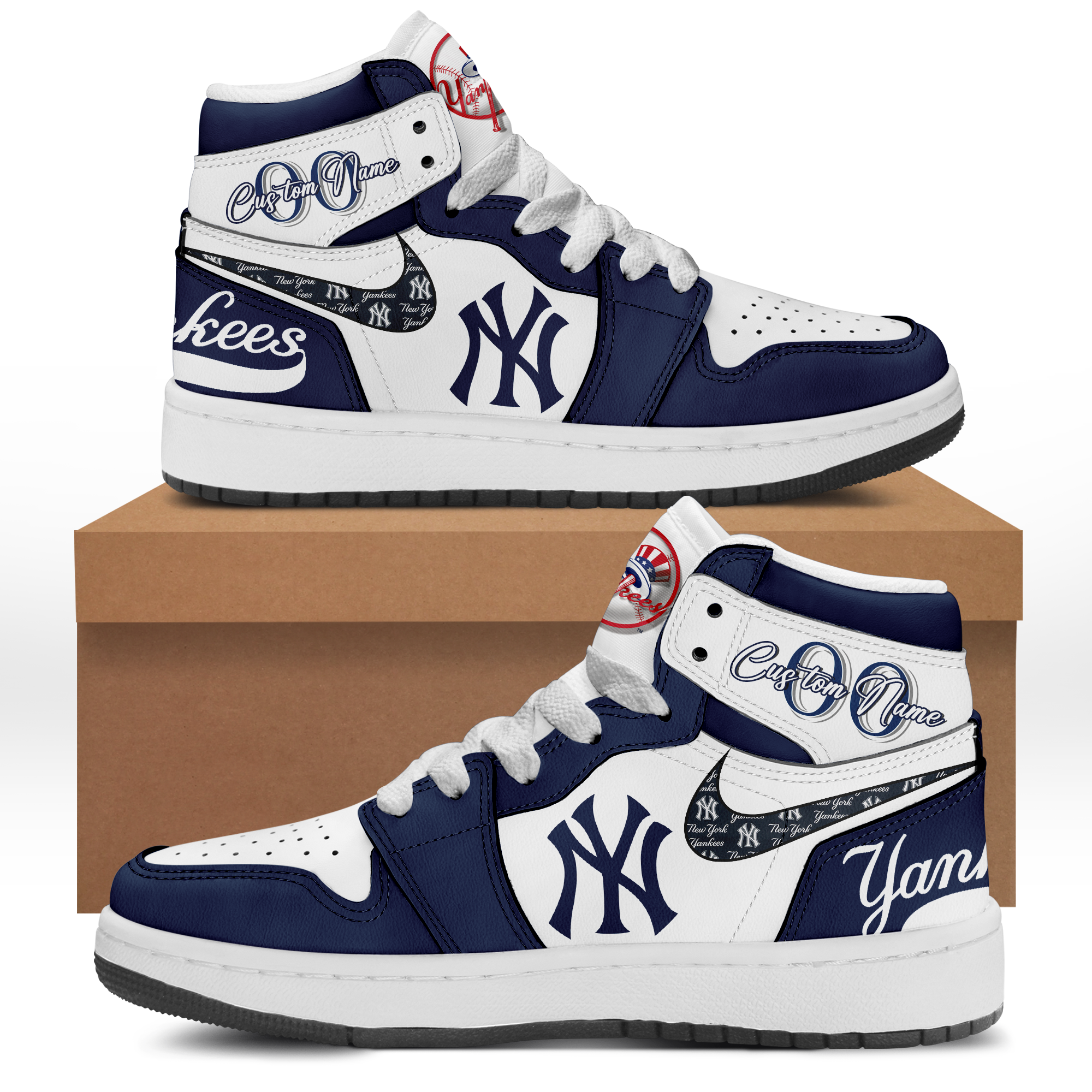 MLB New York Yankees Air Jordan 1 Shoes - BTF Store