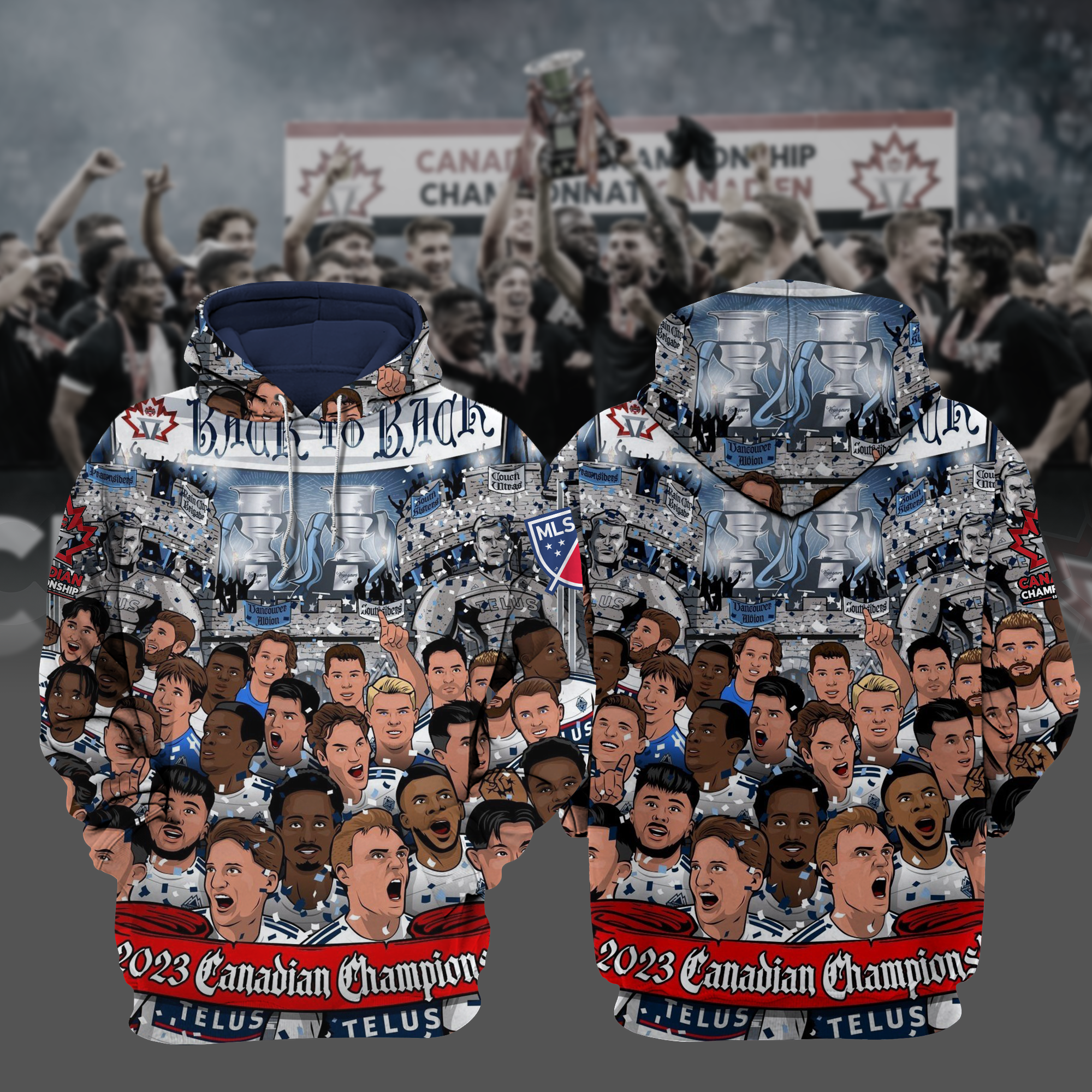 Vancouver Whitecaps FC CHAMPIONSHIP CANADIAN 2023 - 3D T-Shirt - BTF Store