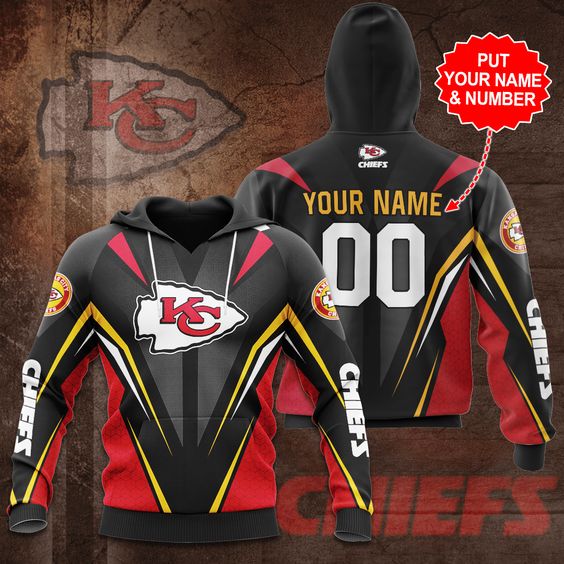 NFL Kansas City Chiefs Hoodie Custom Name - BTF Store