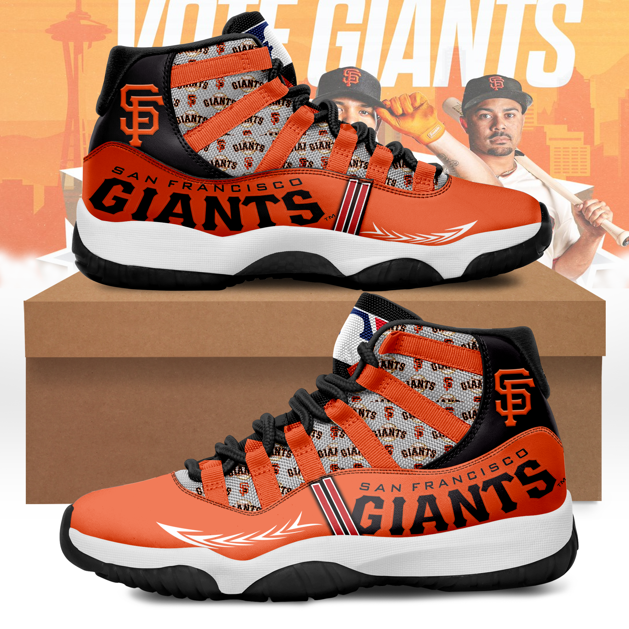 San Francisco Giants Air Jordan 13 Sneaker Shoes