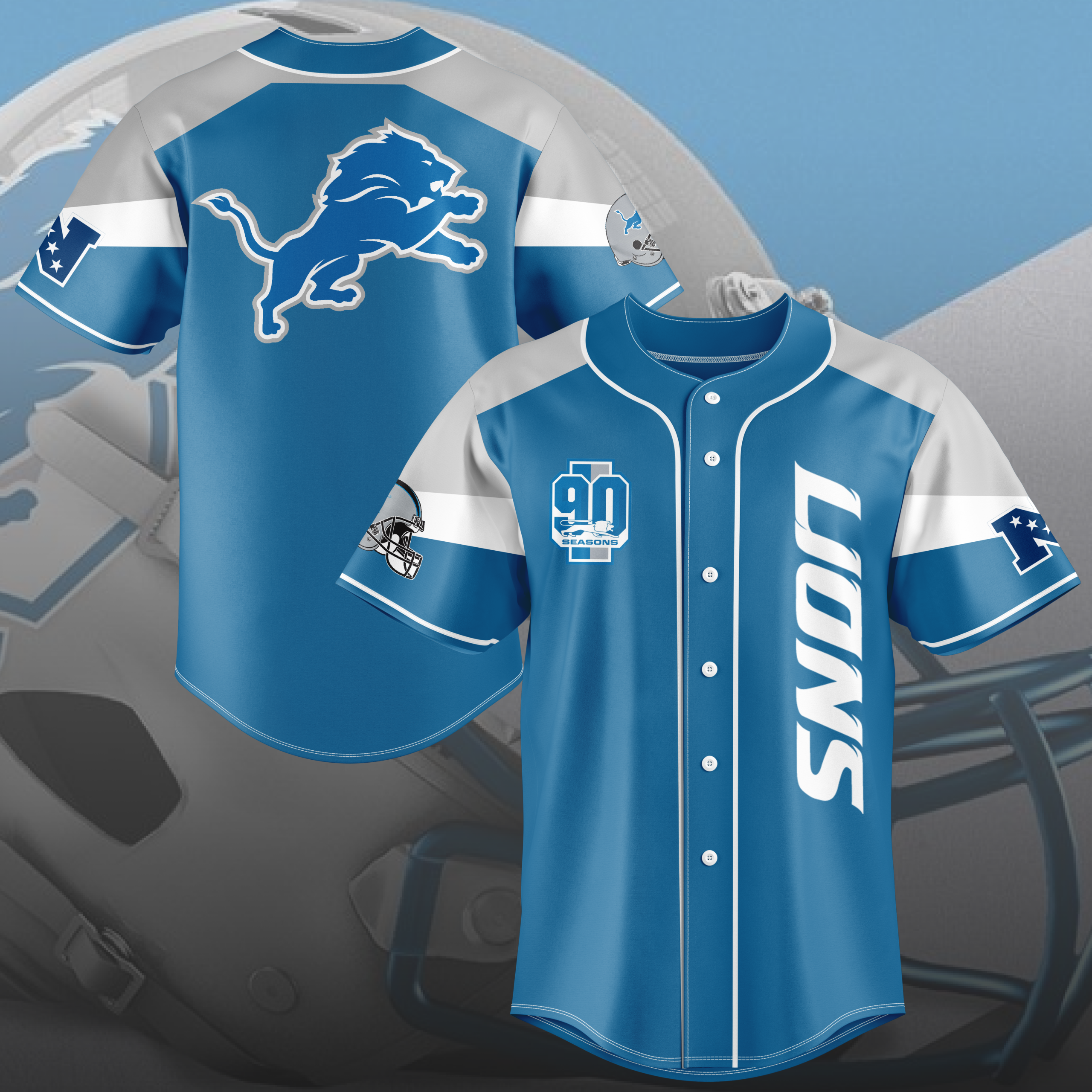 detroit lions baseball jersey