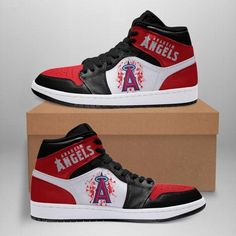 _ _ MLB Los Angeles Angels Air Jodan1 Shoes - BTF Store