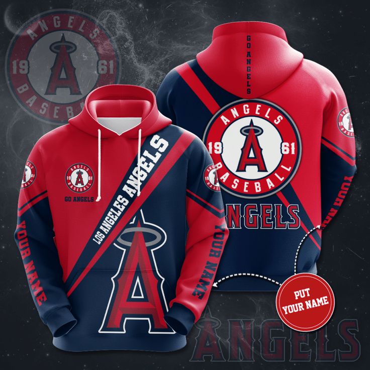 MLB Los Angeles Angels Hoodie Custom Name - BTF Store