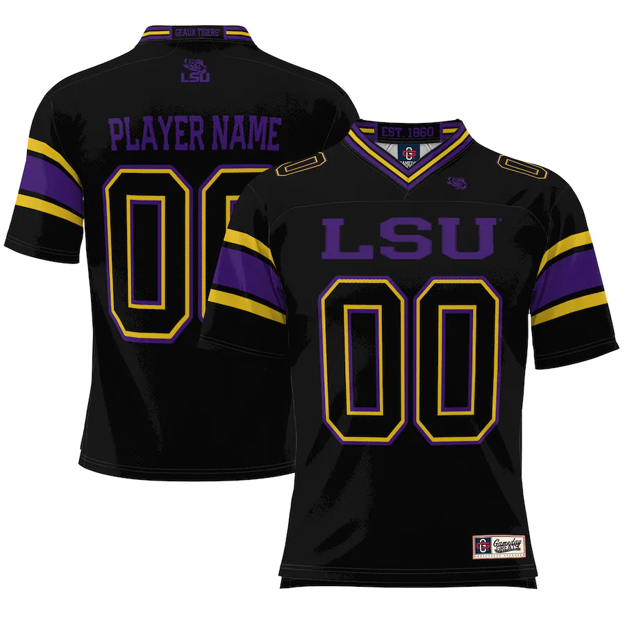 Men's Nike Purple LSU Tigers Football Custom Game Jersey